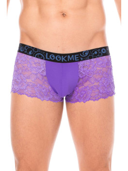 Boxer violet en dentelle délicate 