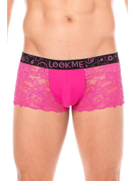 Boxer magenta en dentelle délicate 