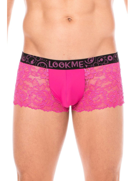 Boxer magenta en dentelle délicate 