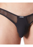 String noir sexy avec fine résille