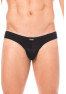 Slip noir rayé opaque et transparent