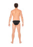 Slip noir rayé opaque et transparent