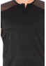T-shirt noir rayé opaque et transparent 