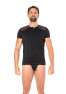 T-shirt noir rayé opaque et transparent 