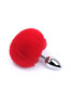 Plug anal aluminium avec pompon rouge Taille S 