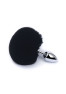 Plug anal aluminium avec pompon noir Taille S 
