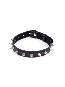 Collier réglable avec rivets en métal 