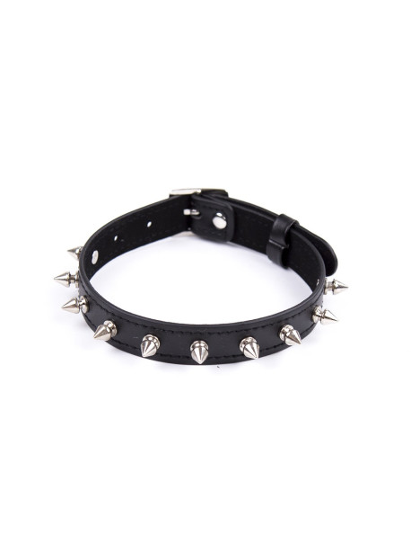 Collier réglable avec rivets en métal 