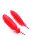 Kit coquin 4 pièces : Menottes, 2 plumes et masque rouge 
