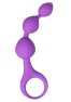 Chapelet anal 3 boules violet silicone 15 cm Pocket Pleasure 1 dosette lubrifiant