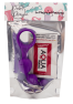 Chapelet anal 3 boules violet silicone 15 cm Pocket Pleasure 1 dosette lubrifiant