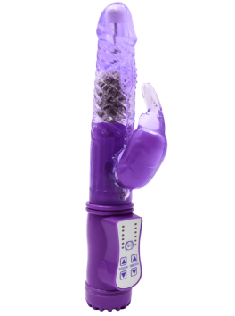 Vibromasseur Rabbit Violet Rotation Vibration 36 Modes 1 dosette de lubrifiant — Pocket Pleasure