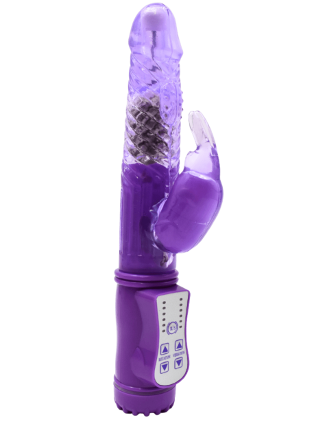 Vibromasseur Rabbit Violet Rotation Vibration 36 Modes 1 dosette de lubrifiant — Pocket Pleasure