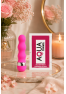 Mini Vibromasseur rose ondulés Pocket Pleasure 1 dosette de lubrifiant
