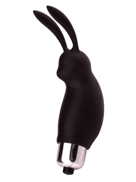 Mini Stimulateur Clitoridien Lapin Noir 1 dosette lubrifiant — Pocket Pleasure