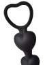 Chapelet Anal Cœur Silicone Noir 1 dosette de lubrifiant — Pocket Pleasure