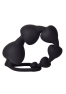 Chapelet Anal Cœur Silicone Noir 1 dosette de lubrifiant — Pocket Pleasure