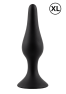 Plug Anal Noir en Silicone XL avec Ventouse Taille XL 15 cm Pocket Pleasure 1 dosette de lubrifiant