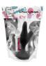 Plug Anal Noir en Silicone XL avec Ventouse Taille XL 15 cm Pocket Pleasure 1 dosette de lubrifiant