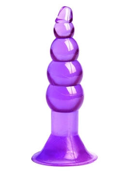 Plug Anal Ventouse Boules Jelly 11 cm Pocket Pleasure 1 dosette lubrifiant
