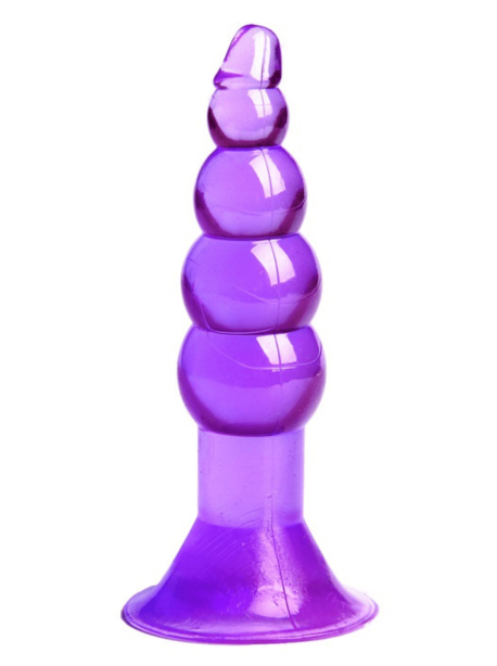 Plug Anal Ventouse Boules Jelly 11 cm Pocket Pleasure 1 dosette lubrifiant
