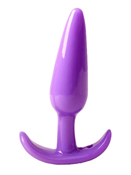 Plug anal violet souple base évasée Pocket Pleasure 1 dosette de lubrifiant