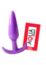 Plug anal violet souple base évasée Pocket Pleasure 1 dosette de lubrifiant