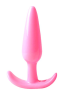 Plug anal rose souple base évasée Pocket Pleasure 1 dosette lubrifiant
