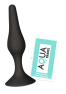 Plug Anal Noir en Silicone L avec Ventouse Taille L 12,7 cm Pocket Pleasure 1 dosette de lubrifiant