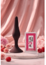 Plug Anal Noir en Silicone L avec Ventouse Taille L 12,7 cm Pocket Pleasure 1 dosette de lubrifiant