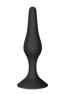Plug Anal Noir en Silicone M avec Ventouse Taille M 11,3 cm Pocket Pleasure 1 dosette de lubrifiant