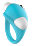 Cockring Vibrant Dauphin Bleu 1 dosette de lubrifiant — Pocket Pleasure