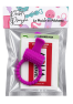 Anneau violet vibrant silicone avec langue picot Pocket Pleasure 1 dosette de lubrifiant
