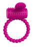 Anneau rose vibrant silicone avec langue picot Pocket Pleasure 1 dosette de lubrifiant
