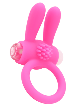 Anneau Vibrant Rabbit Rose Silicone 1 dosette de lubrifiant — Pocket Pleasure
