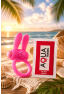 Anneau Vibrant Rabbit Rose Silicone 1 dosette de lubrifiant — Pocket Pleasure