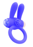 Anneau Vibrant Rabbit Bleu Silicone 1 dosette de lubrifiant — Pocket Pleasure