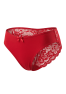Culotte rouge en dentelle avec nœud en satin