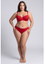 Culotte rouge en dentelle avec nœud en satin