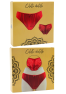 Culotte rouge en dentelle avec nœud en satin