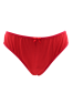 Culotte rouge en dentelle avec nœud en satin