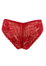 Culotte rouge en dentelle avec nœud en satin