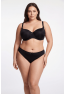Culotte noire en dentelle avec nœud en satin