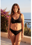 Culotte noire en dentelle avec nœud en satin