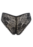 Culotte noire en dentelle avec nœud en satin