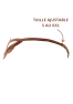 String taupe en dentelle avec bijou cœur doré