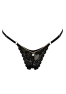 String noir en dentelle avec bijou et chaîne dorée