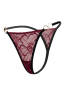 String bordeaux avec anneaux détachables