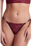 String bordeaux avec anneaux détachables