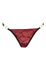 String bordeaux avec anneaux détachables